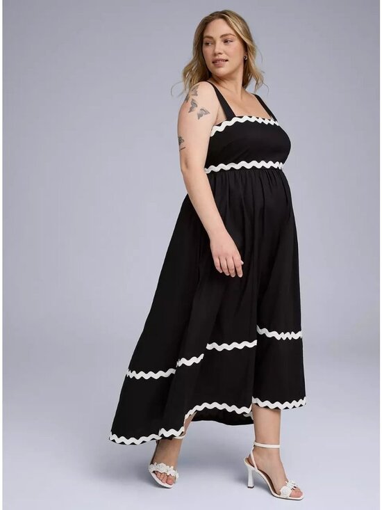 torrid Dresses & Skirts - Torrid Dress Belle Isle Hi-Low Babydoll Dress Black White